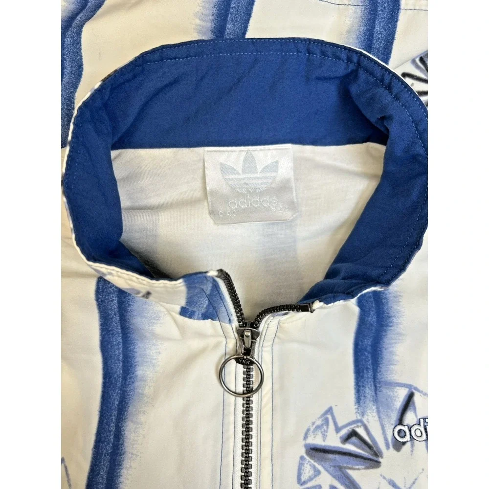 Vintage Adidas Adventure Nordic Windbreaker EU Model D40/F42 Blue White Trefoil